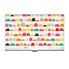 Scandinavian Folk Art Rainbow Road Business Card Holder by andStretch