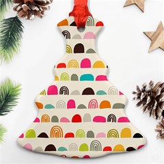 Scandinavian Folk Art Rainbow Road Christmas Tree Ornament (two Sides) by andStretch