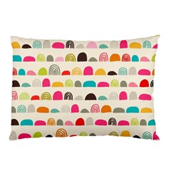 Scandinavian Folk Art Rainbow Road Pillow Case (two Sides) by andStretch