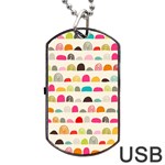 Scandinavian Folk Art Rainbow Road Dog Tag USB Flash (One Side) Front