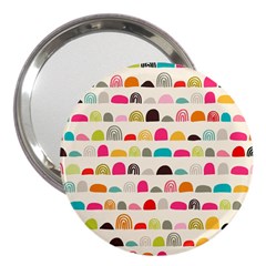 Scandinavian Folk Art Rainbow Road 3  Handbag Mirrors by andStretch