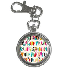 Scandinavian Folk Art Halfsies Key Chain Watches by andStretch