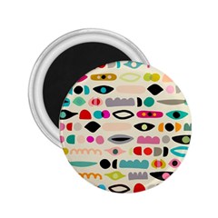 Scandinavian Folk Art Eye Spy 2 25  Magnets by andStretch