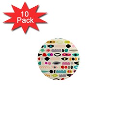 Scandinavian Folk Art Eye Spy 1  Mini Magnet (10 Pack)  by andStretch