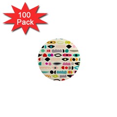 Scandinavian Folk Art Eye Spy 1  Mini Magnets (100 Pack)  by andStretch