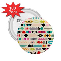 Scandinavian Folk Art Eye Spy 2 25  Buttons (100 Pack)  by andStretch