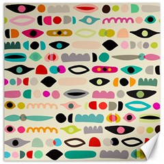 Scandinavian Folk Art Eye Spy Canvas 16  X 16  by andStretch