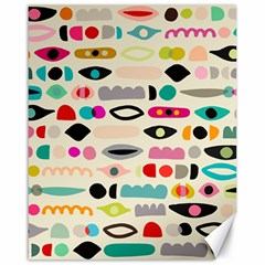 Scandinavian Folk Art Eye Spy Canvas 16  X 20  by andStretch