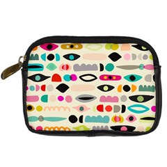 Scandinavian Folk Art Eye Spy Digital Camera Leather Case by andStretch