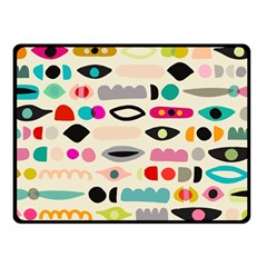 Scandinavian Folk Art Eye Spy Fleece Blanket (small) by andStretch