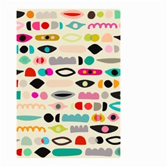 Scandinavian Folk Art Eye Spy Small Garden Flag (two Sides) by andStretch