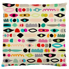 Scandinavian Folk Art Eye Spy Standard Flano Cushion Case (one Side) by andStretch