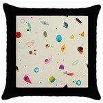 Dots, Spots, And Whatnot Throw Pillow Case (Black) Front