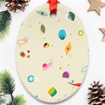 Dots, Spots, And Whatnot Oval Ornament (Two Sides) Front