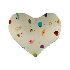 Dots, Spots, And Whatnot Standard 16  Premium Heart Shape Cushions by andStretch