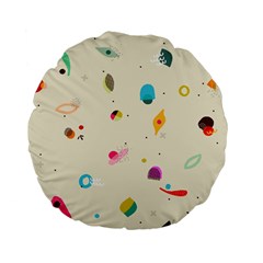 Dots, Spots, And Whatnot Standard 15  Premium Flano Round Cushions by andStretch