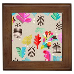 Scandinavian Foliage Fun Framed Tile by andStretch