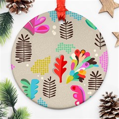 Scandinavian Foliage Fun Ornament (round) by andStretch