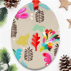 Scandinavian Foliage Fun Ornament (oval) by andStretch