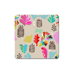 Scandinavian Foliage Fun Square Magnet by andStretch