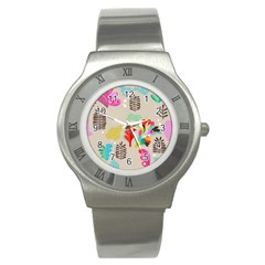 Scandinavian Foliage Fun Stainless Steel Watch by andStretch