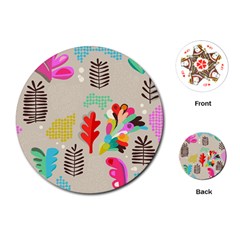 Scandinavian Foliage Fun Playing Cards Single Design (round) by andStretch