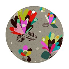 Scandinavian Flower Shower Ornament (round) by andStretch