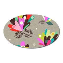 Scandinavian Flower Shower Oval Magnet by andStretch