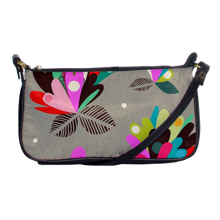 Scandinavian Flower Shower Shoulder Clutch Bag