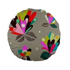 Scandinavian Flower Shower Standard 15  Premium Round Cushions by andStretch