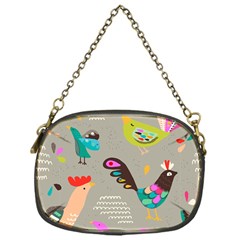 Scandinavian Birds Feather Weather Chain Purse (one Side) by andStretch