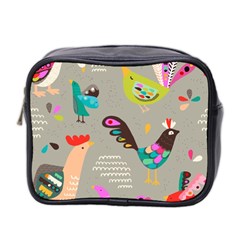 Scandinavian Birds Feather Weather Mini Toiletries Bag (two Sides) by andStretch