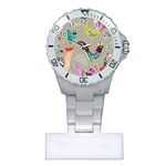 Scandinavian Birds Feather Weather Plastic Nurses Watch Front