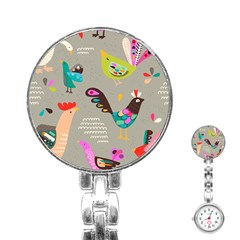 Scandinavian Birds Feather Weather Stainless Steel Nurses Watch by andStretch