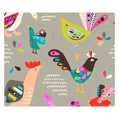 Scandinavian Birds Feather Weather Double Sided Flano Blanket (small) 