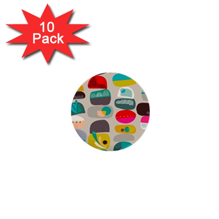 Scandinavian Balancing Act 1  Mini Buttons (10 pack) 