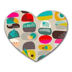 Scandinavian Balancing Act Heart Mousepads by andStretch