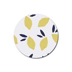 Laser Lemons Rubber Coaster (round)  by andStretch