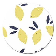 Laser Lemons Magnet 5  (round) by andStretch