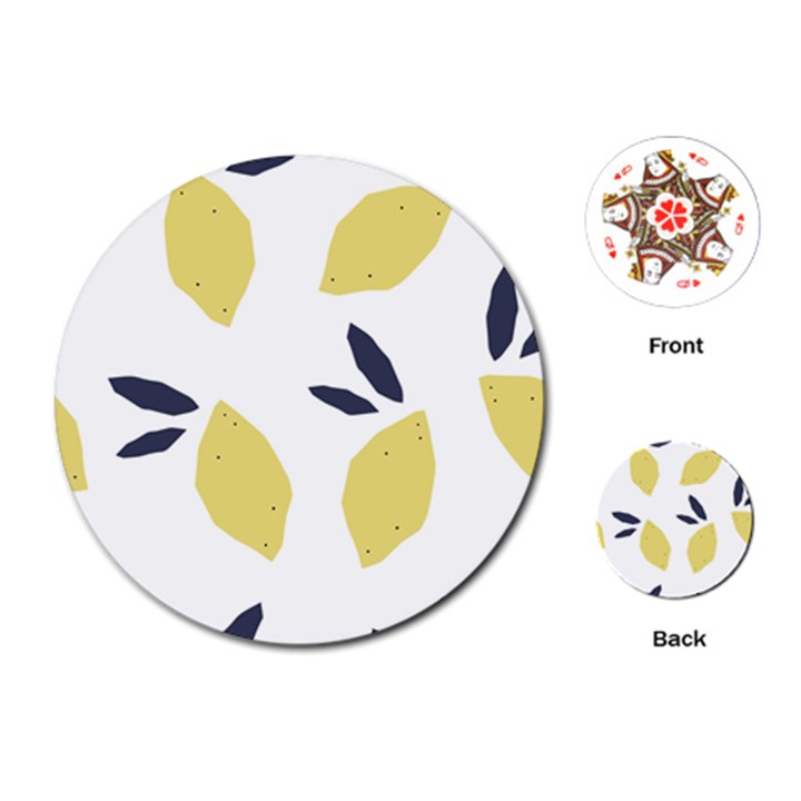 Laser Lemons Playing Cards Single Design (Round)