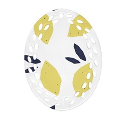 Laser Lemons Ornament (oval Filigree) by andStretch