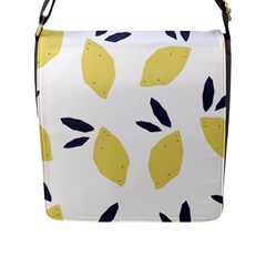 Laser Lemons Flap Closure Messenger Bag (l) by andStretch