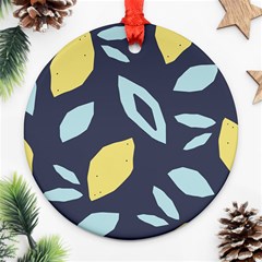 Laser Lemon Navy Ornament (round) by andStretch