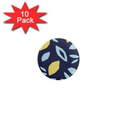 Laser Lemon Navy 1  Mini Magnet (10 Pack)  by andStretch