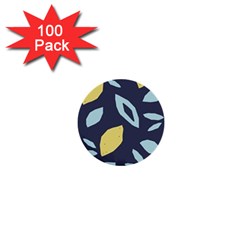 Laser Lemon Navy 1  Mini Buttons (100 Pack)  by andStretch