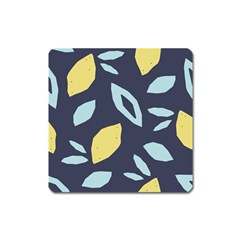 Laser Lemon Navy Square Magnet by andStretch