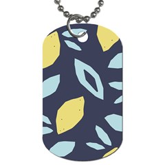 Laser Lemon Navy Dog Tag (two Sides) by andStretch