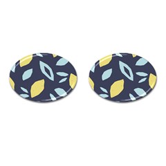 Laser Lemon Navy Cufflinks (oval) by andStretch