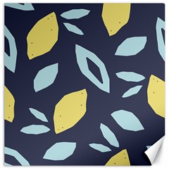 Laser Lemon Navy Canvas 16  X 16  by andStretch