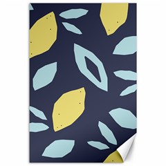 Laser Lemon Navy Canvas 24  X 36  by andStretch